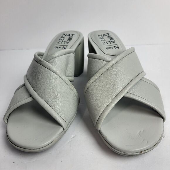 Naturalizer Women's Genn Rhythm Criss Cross Front Slip On Heels Shoes Gray 7.5 - Picture 2 of 11